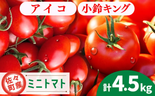 【先行予約】ミニトマト アイコ＆小鈴キング 総計4.5kg【C&T farm】 [QBG004] トマト とまと トマト フルーツトマト 野菜 人気 贈答 ギフト プレゼント 1432590 - 長崎県佐々町