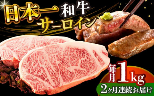 【全2回定期便】【A4～A5】長崎和牛サーロインステーキセット　1kg（250g×4枚）【株式会社 MEAT PLUS】 [DBS089] 1433532 - 長崎県小値賀町