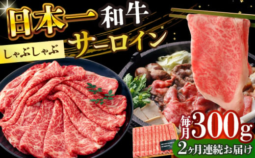 [全2回定期便][厳選部位][A4〜A5]長崎和牛サーロインしゃぶしゃぶすき焼き用 300g[株式会社 MEAT PLUS] [DBS093]長崎和牛 和牛 国産 牛肉 長崎和牛 サーロイン しゃぶしゃぶ すき焼き 300g2回定期便 定期便 2回 20000円 2万円 以上