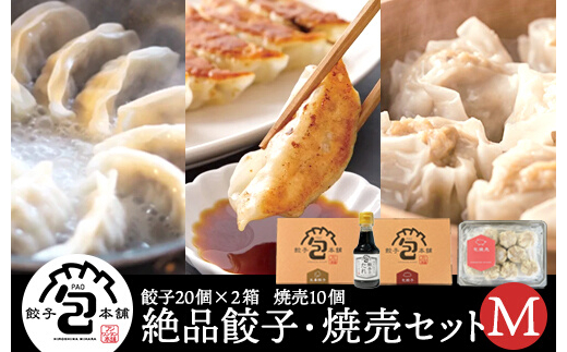 餃子本舗「包」絶品餃子・焼売セットM(餃子40個/焼売10個) たれ付き ギョーザ 惣菜 冷凍 中華 点心 しゅうまい おかず おつまみ 国産野菜 冷凍餃子 058009 778261 - 広島県三原市