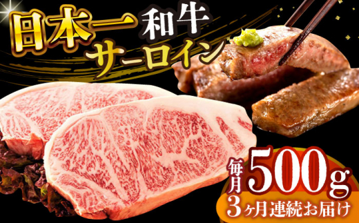 【全3回定期便】【A4～A5】長崎和牛サーロインステーキセット　500g（250g×2枚）【株式会社 MEAT PLUS】 [DBS086] 1433529 - 長崎県小値賀町