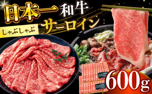 【厳選部位】【A4～A5】長崎和牛サーロインしゃぶしゃぶすき焼き用　600g（300g×2p）【株式会社 MEAT PLUS】 [DBS018] 1433521 - 長崎県小値賀町