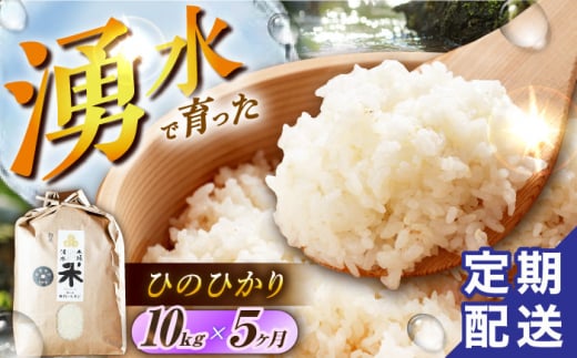 【令和6年度産】【5回定期便】 湧水米＜ひのひかり＞10kg×5回 お米 米 こめ お米 白米 精米 甘い 国産 10kg 定期便 東彼杵町/木場みのりの会 [BAV029] 1433381 - 長崎県東彼杵町