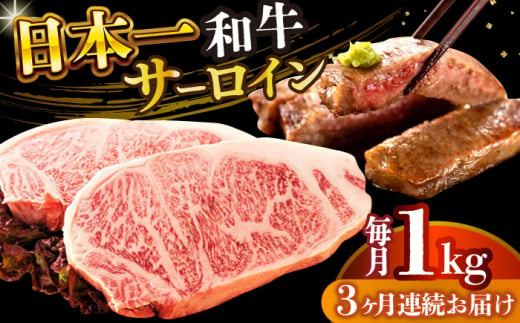 【全3回定期便】【A4～A5】長崎和牛サーロインステーキセット　1kg（250g×4枚）【株式会社 MEAT PLUS】 [DBS090] 1433533 - 長崎県小値賀町