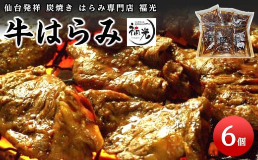 仙台発祥炭焼きはらみ専門店　福光の牛はらみ190g×6個　【お肉・牛肉】