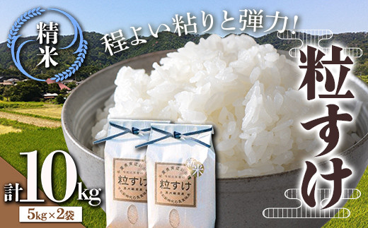 令和6年産米 新米 粒すけ 精米 10kg （5kg×2袋） 白米 お米 ご飯 米 千葉県 鋸南町 F22X-137