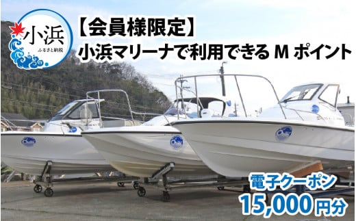 【会員様限定】小浜マリーナで利用できるMポイント15,000円分 1394794 - 福井県小浜市