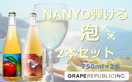 NANYO弾ける泡セット 750ml × 2本 『(株)グレープリパブリック』 シードル 微発砲ワイン 山形県 南陽市 [2163] 1436225 - 山形県南陽市