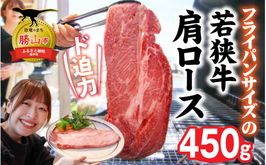 福井県内産若狭牛＜フライパンサイズ＞肩ロース 450g  [A-012010] 1445370 - 福井県勝山市