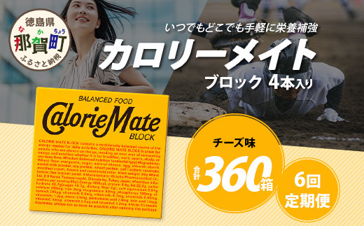 【6回定期便】≪チーズ味≫ カロリーメイトブロック 4本入り 計60箱 ×6回 合計360箱【徳島 那賀 大塚製薬 カロリーメイト チーズ ビタミン ミネラル たんぱく質 脂質 糖質 5大栄養素 バランス栄養食 栄養補給 仕事 勉強 スポーツ 防災 災害 地震 非常食 常備食 備蓄 受験 受験応援 新生活】MS-3-6-cheese