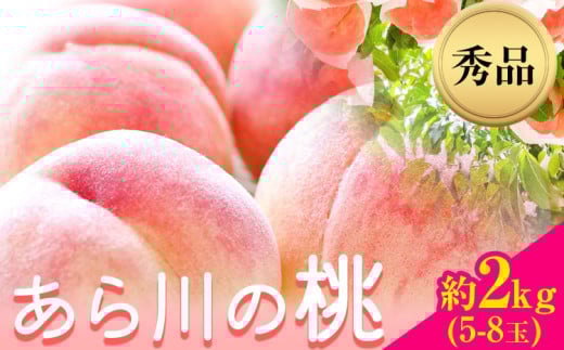 【2025年先行予約】和歌山産あら川の桃 約 2kg （5玉～8玉） 秀品 前商店《6月末-8月上旬頃出荷》 和歌山県 紀の川市