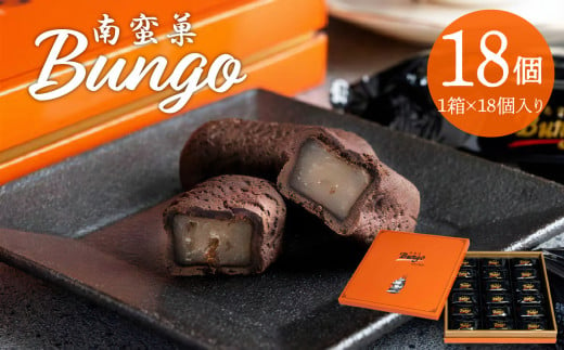 南蛮菓 Bungo 18個入り 和洋折衷 銘菓 贈答 チョコレート生地 贈り物 お土産 ラム酒 刻みレーズン お菓子 餡 J01048