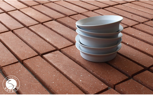 1616/ TY Round Deep Plate 120 Grey 5枚セット グレー ライトグレー ディーププレート  食器 皿 シンプル 12cm A30-493