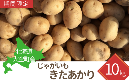 【期間限定】北海道大空町産じゃがいも（きたあかり）10kg 【 ふるさと納税 人気 おすすめ ランキング じゃがいも ジャガイモ いも 芋 きたあかり 10kg カレー 北海道産 野菜 旬 北海道 大空町 送料無料 】 OSA038 1434648 - 北海道大空町