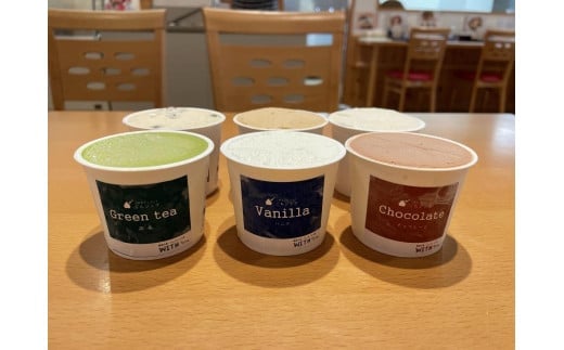 ジェラート 6個セット (バニラ、チョコレート、カフェラテ、抹茶、ラムレーズン、甘酒) アイス 上越市 新潟 713278 - 新潟県上越市