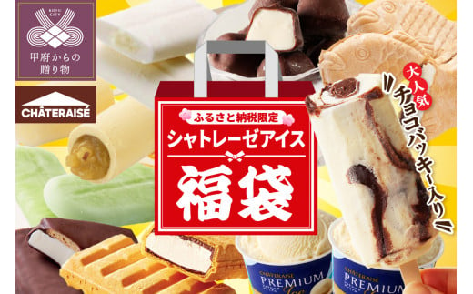 【ふるさと納税限定】大人気 チョコバッキーが必ず入る!! シャトレーゼ アイス福袋 10種 19個 1428524 - 山梨県甲府市