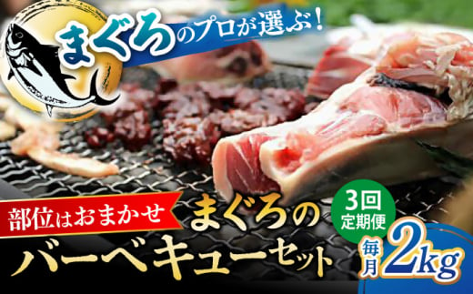 【全3回定期便】まぐろ おまかせバーベキューセット 冷凍約2kg 鮪 マグロ BBQ 魚 横須賀【横須賀商工会議所 おもてなしギフト事務局（本まぐろ直売所）】 [AKAK029] 1528978 - 神奈川県横須賀市