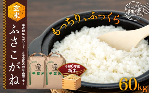 H04-A01  【令和6年産新米】ふさこがね（玄米60kg）令和6年産 773428 - 千葉県長生村