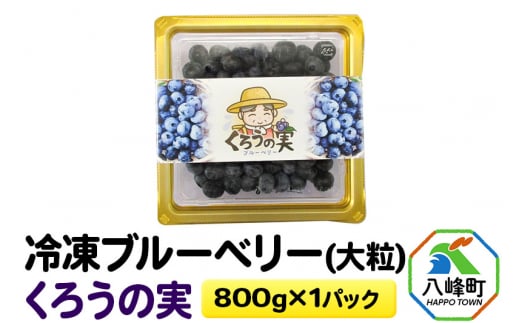 冷凍ブルーベリー(大粒)「くろうの実」 800g×1パック 1437116 - 秋田県八峰町