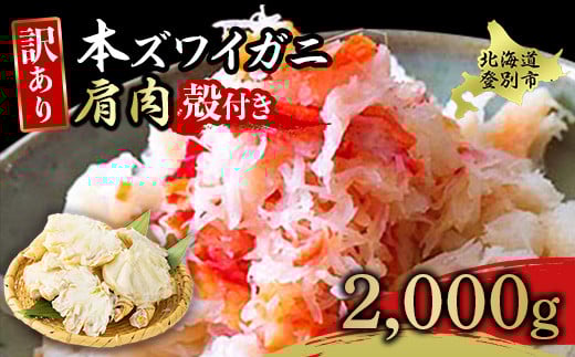 量が選べる！本ズワイガニ 肩肉 2kg（2000g） カニ用フォーク付き！ ギフト 2025