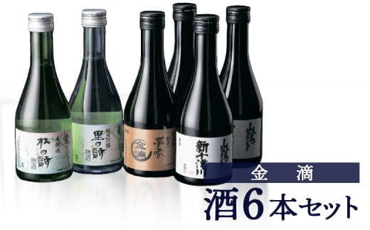 [金滴酒造]日本酒6本セット(各300ml) | オンライン 申請 ふるさと納税 北海道 新十津川 日本酒 酒 お酒 地酒 日本酒セット 瓶 ミニボトル 詰め合わせ 飲み比べ ミニ ラベル 高級 和 ギフト 贈り物 プレゼント 新十津川町[15003]