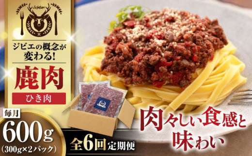 【全6回定期便】鹿肉 ひき肉 計600g（300g/パック） 《喜茂別町》【EBIJIN】 ジビエ 鹿 エゾ鹿 ミンチ 挽肉 挽き肉 冷凍 ハンバーグ そぼろ 冷凍配送 定期便 北海道 [AJAO060] 42000 42000円 1439216 - 北海道喜茂別町