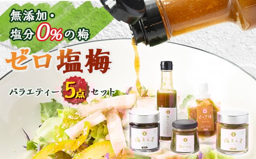 ＜特許製法!無添加・塩分0%の梅＞ゼロ塩梅　バラエティー5点セット!【1488296】 1412499 - 奈良県大和高田市