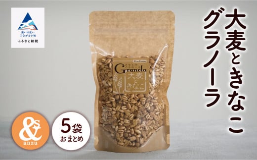 シリアル 朝食 健康 小松産 大麦ときなこグラノーラ 5袋おまとめ