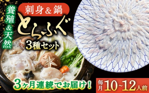 【3回定期便】南島原ふぐ三昧プレミアム 10人〜12人前 / ふぐ フグ 河豚 トラフグ ふぐ刺し / 南島原市 / 大和庵 [SCJ033]