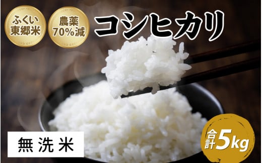 令和5年産 ふくい東郷米 特別栽培米 農薬70％減 コシヒカリ 5kg【無洗米】[A-020026_04] 1434241 - 福井県福井市