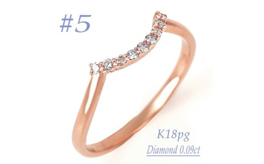 普段使いのカーブリング　0.09CT  RCR011DI-R #5【1504004】 1436581 - 山梨県山梨県庁