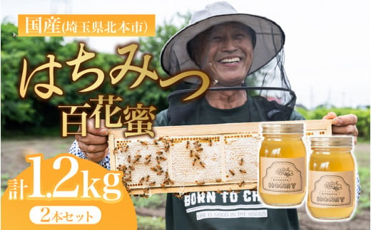 北本産 百花はちみつ 600g×2瓶 根津ぶんぶーん農園 | はちみつ 蜂蜜 ハチミツ HONEY ハニー 百花 トースト 国産 ホットケーキ パンケーキ 健康 朝食 ヨーグルト  プレゼント 贈答 贈り物 埼玉県 北本市