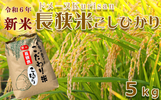 【令和6年新米）】ドメーヌKurisanの『長狭米こしひかり』5kg　[0010-0345]