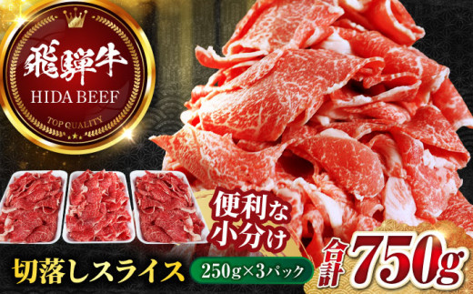 【飛騨牛】切落しスライス(250g×3) 和牛 焼肉 小分け 岐阜市/丸福商店 [ANBO004] 558514 - 岐阜県岐阜市