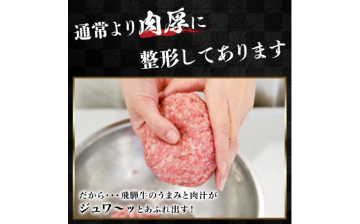 岐阜県岐阜市のふるさと納税 飛騨牛 生ハンバーグ（200g×4個） 牛肉 100% 手ごね 特大 国産牛 冷凍 和牛 岐阜市/丸福商店 [ANBO029]