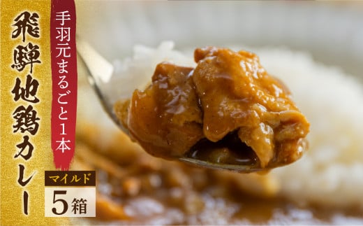 訳あり 飛騨地鶏カレー(5袋) チキンカレー マイルド 簡易包装