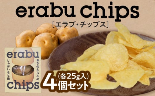 erabu chips 4個セット　C068-001-01 1467092 - 鹿児島県知名町