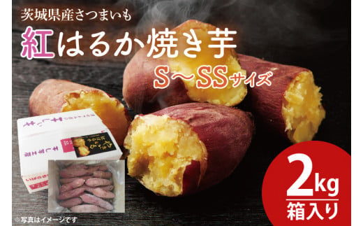 【数量限定】紅はるか焼き芋S～SSサイズ２kg箱【焼いも 焼芋 いも やきいも さつまいも 蜜芋 冷凍 紅はるか 水戸市 茨城県 10000円以内 1万円以内】（KE-1） 1449350 - 茨城県水戸市