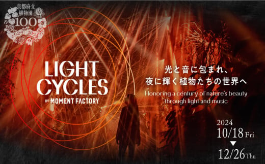 【期間限定】 京都府立植物園 LIGHT CYCLES KYOTO 前売券 大人1枚 小人1枚 イルミネーション プロジェクションマッピング ライトアップ 夜 幻想的 クリスマス デート イベント 家族 観光 旅行 体験 関西 京都 植物園 100周年 記念 1455013 - 京都府京都府庁