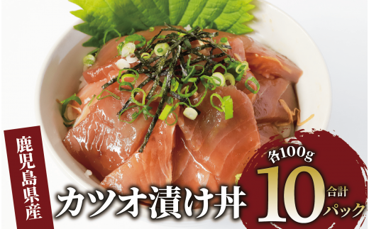 カツオ漬け丼100g×10袋(山川町漁協/010-1858) 海鮮 鰹 かつお カツオ カツオ漬け丼 カツオ丼 かつお丼 漬け丼 丼 のっけ丼 海鮮丼 惣菜 総菜 簡単 調理済み セット 漁協 指宿 山川 指宿鰹節 鹿児島 国産 魚 人気  冷凍 小分け 一人暮らし 食品 