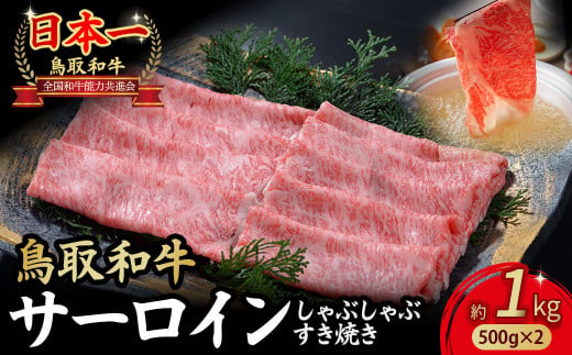 鳥取和牛 サーロイン しゃぶしゃぶすき焼き用 1kg ( 500g × 2 ) 鳥取和牛 サーロイン しゃぶしゃぶ すき焼き 国産 牛肉 ブランド牛 和牛 黒毛和牛 KR1309 1451477 - 鳥取県倉吉市