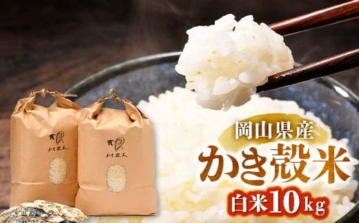 <令和6年産>岡山県産 かき殻米 白米 10kg 米 特Aランク きぬむすめ かき殻米 冷めてもおいしい TY0-0775 1459257 - 岡山県津山市