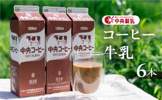 中央製乳 中央コーヒー 1L 6本 計6L 1457236 - 愛知県豊橋市