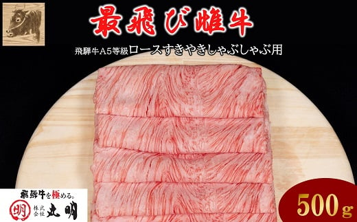 ＜最飛び雌牛＞飛騨牛A5等級ロースすきやきしゃぶしゃぶ用　500g【1520142】 1381761 - 岐阜県養老町