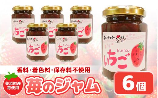 【福井県美浜町産】 苺を使った 苺ジャム × 6個セット 着色料・保存料不使用！ [m03-a042] 1452232 - 福井県美浜町