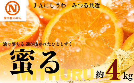 JAにしうわの季節の柑橘(みつる共選「蜜る」約4kg)＜C08-48＞【1443355】 418626 - 愛媛県八幡浜市