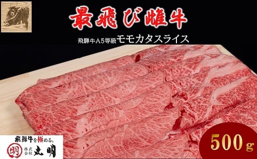 ＜最飛び雌牛＞飛騨牛A5等級モモカタスライス　500g【1520155】