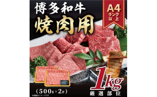 ＜A4～A5＞博多和牛焼肉用　1kg(500g×2p)【1524690】 1453969 - 福岡県大野城市