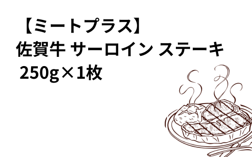 [ミートプラス]佐賀牛 サーロイン ステーキ 250g×1枚