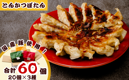 東松山名物 餃子セット 60個 (肉餃子20個、野菜餃子20個、みそだれ餃子20個) | 埼玉県 東松山市 餃子 ギョウザ ぎょうざ 3種 詰め合わせ 惣菜 おすすめ オススメ ランキング 肉 野菜 味噌 名店 冷凍 保存 おいしい 美味しい うまい 旨い 美味い 家族 子ども 食べ盛り おすそ分け BBQ バーベキュー